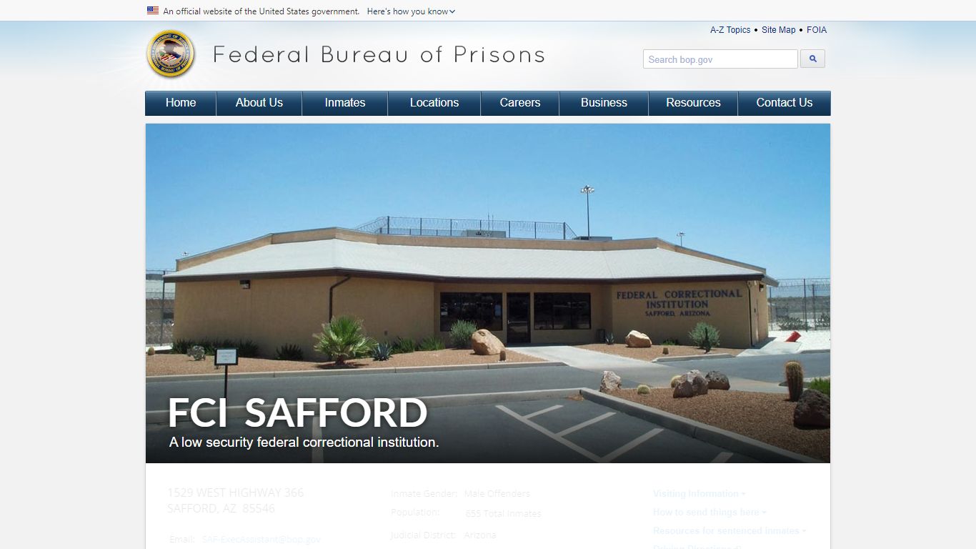 FCI Safford - Federal Bureau of Prisons
